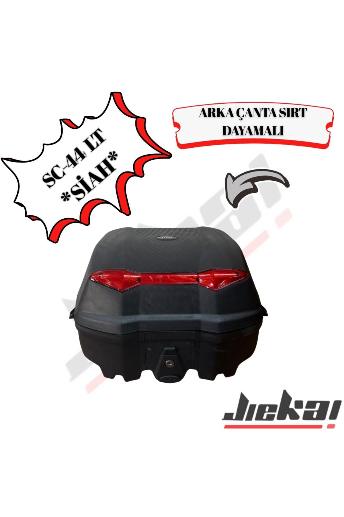 Dünya Motosiklet Sc-44 Lt Siyah Arka Çanta Sırt Dayamalı Kaliteli
