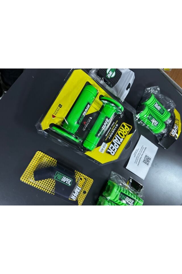 Protaper YEŞİL (PARLAK) Elcik Ön Arka Basamak Fren Vites Lastiği Seti / Cg cub Modifiye Aksesuar