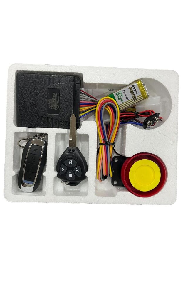 Motorsiklet Alarm Uzaktan Çalıştırmali Pilli Özel Anahtarlı