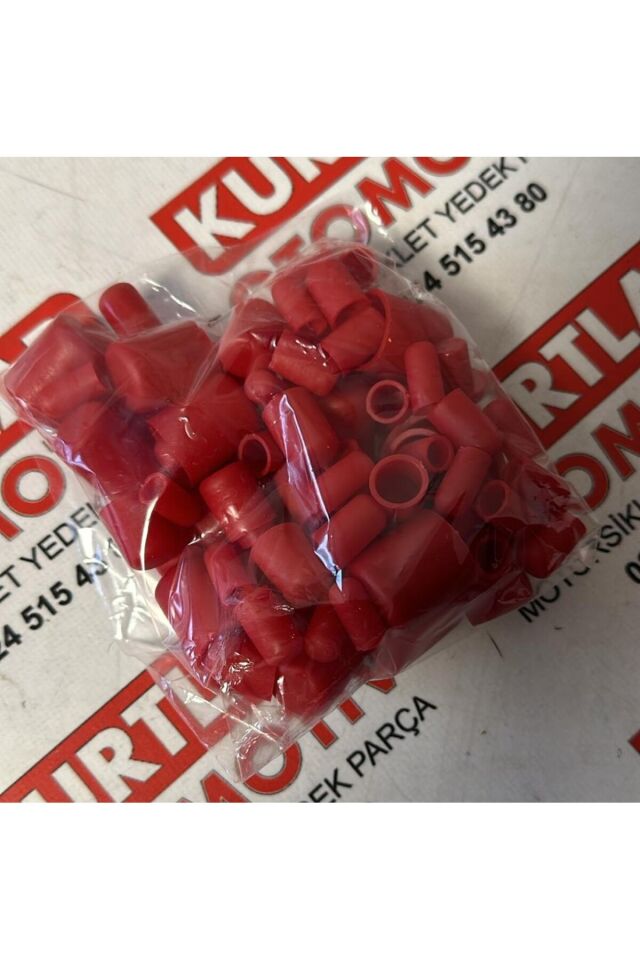 Renkli Vida Kapağı Tapa Aksesuar 1 Palet 60-80 Parça Arası Kırmızı