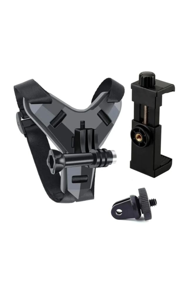 Kask için Alt Çene Bağlantı Aparatı Aksiyon Kamera ve Telefon Tutucu Set Motosiklet Kask Teçhizat