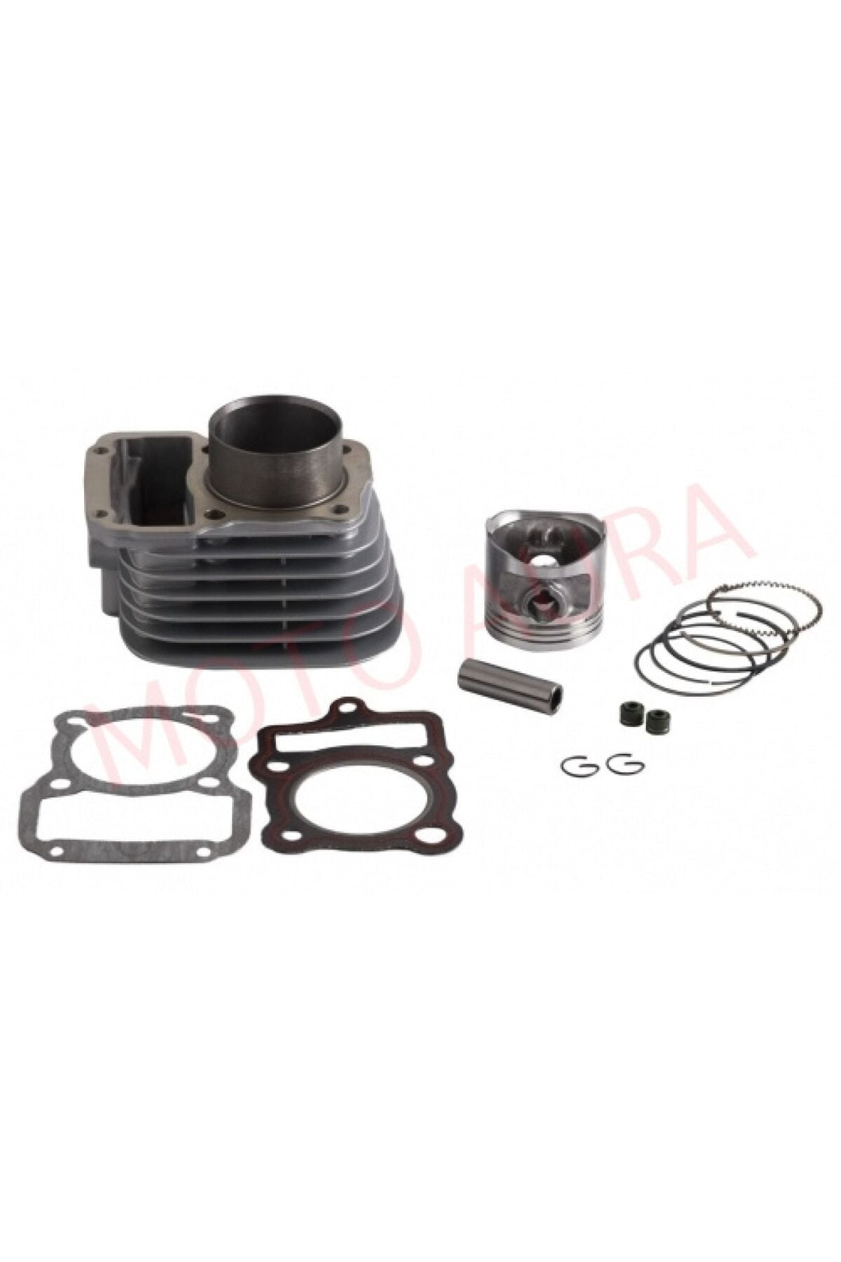 SİLİNDİR KOMPLE [NY PİSTON] 15 PERNO [56,5 mm] [YÜK:69 mm] 125cc CG - SWAN