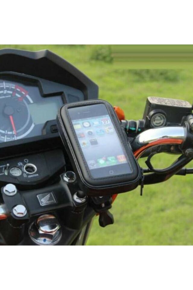 Motorsiklet Telefon Tutucu Su Geçirmez Telefon Kılıfı Fermuarlı Ayna Montaj Model