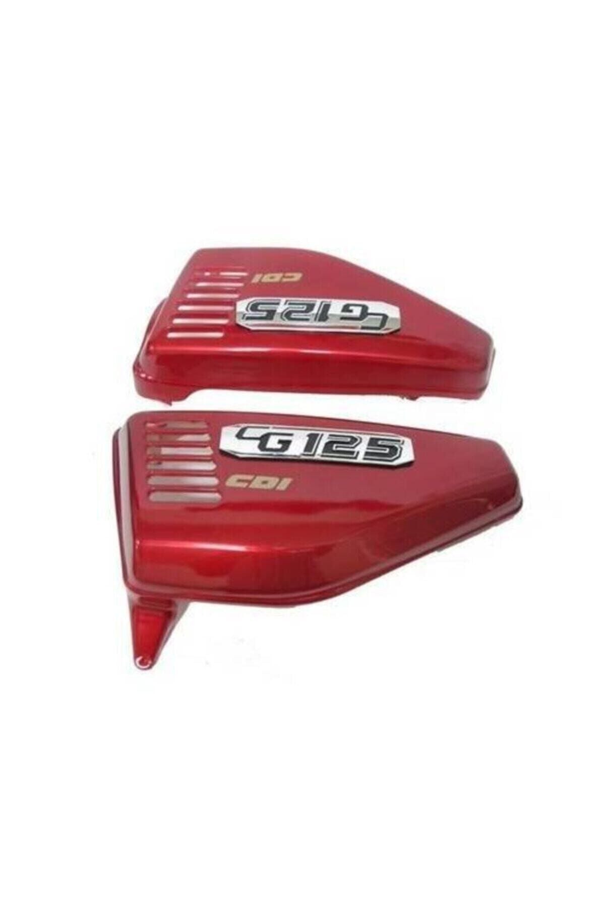 Cg 125 Yan Kapak / Akü Kapağı Takımı - Sağ Sol - Kırmızı