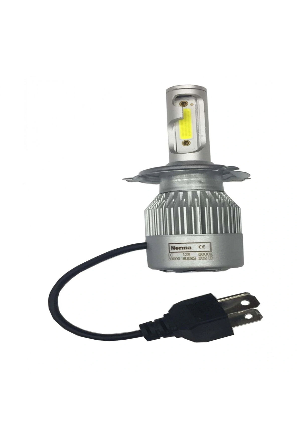 Motosiklet H4 Fanlı Power Led 12V 100/100W Beyaz Işık Zenon Ampul 1 Adet