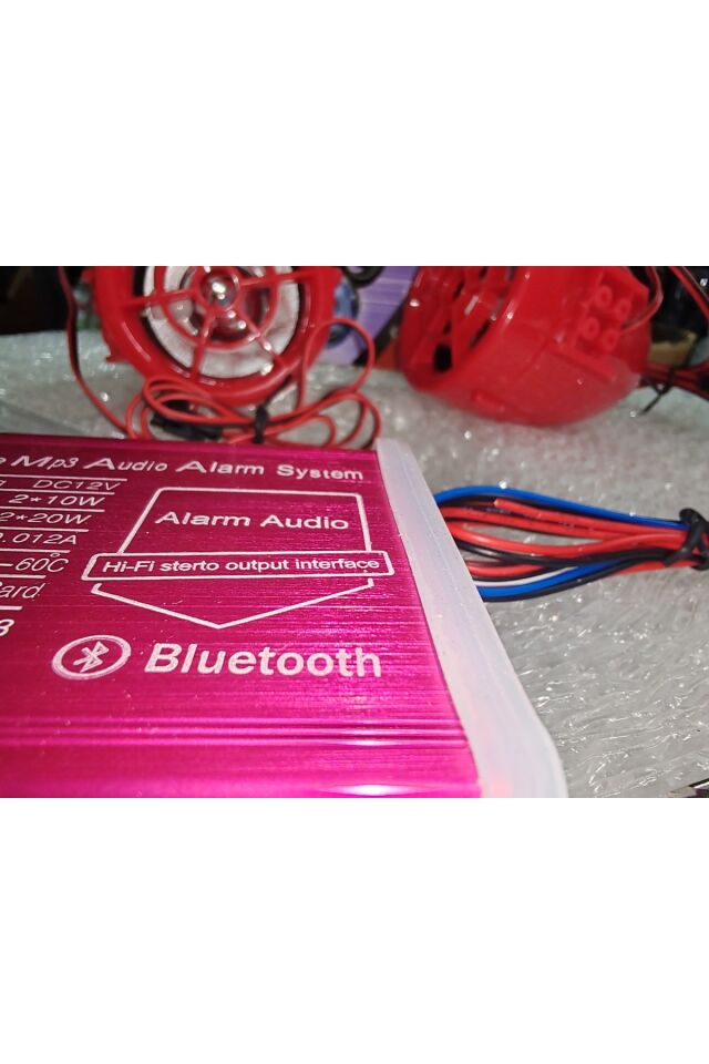 Motosiklet Alarm Seti [bluetooth] Müzik Çalar Mp3 Motorsiklet Alarım ışıklı