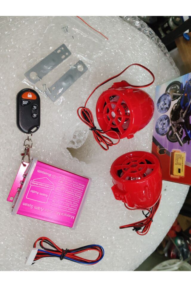 Motosiklet Alarm Seti [bluetooth] Müzik Çalar Mp3 Motorsiklet Alarım ışıklı